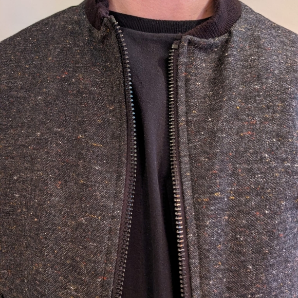 United Stock Dry Goods Bomber Jacket - Charcoal - Picture 3 of 6